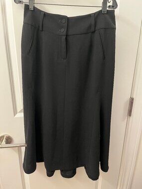 Byron Lars Beauty Mark Black Mermaid Silhouette Polyester Skirt Size 8